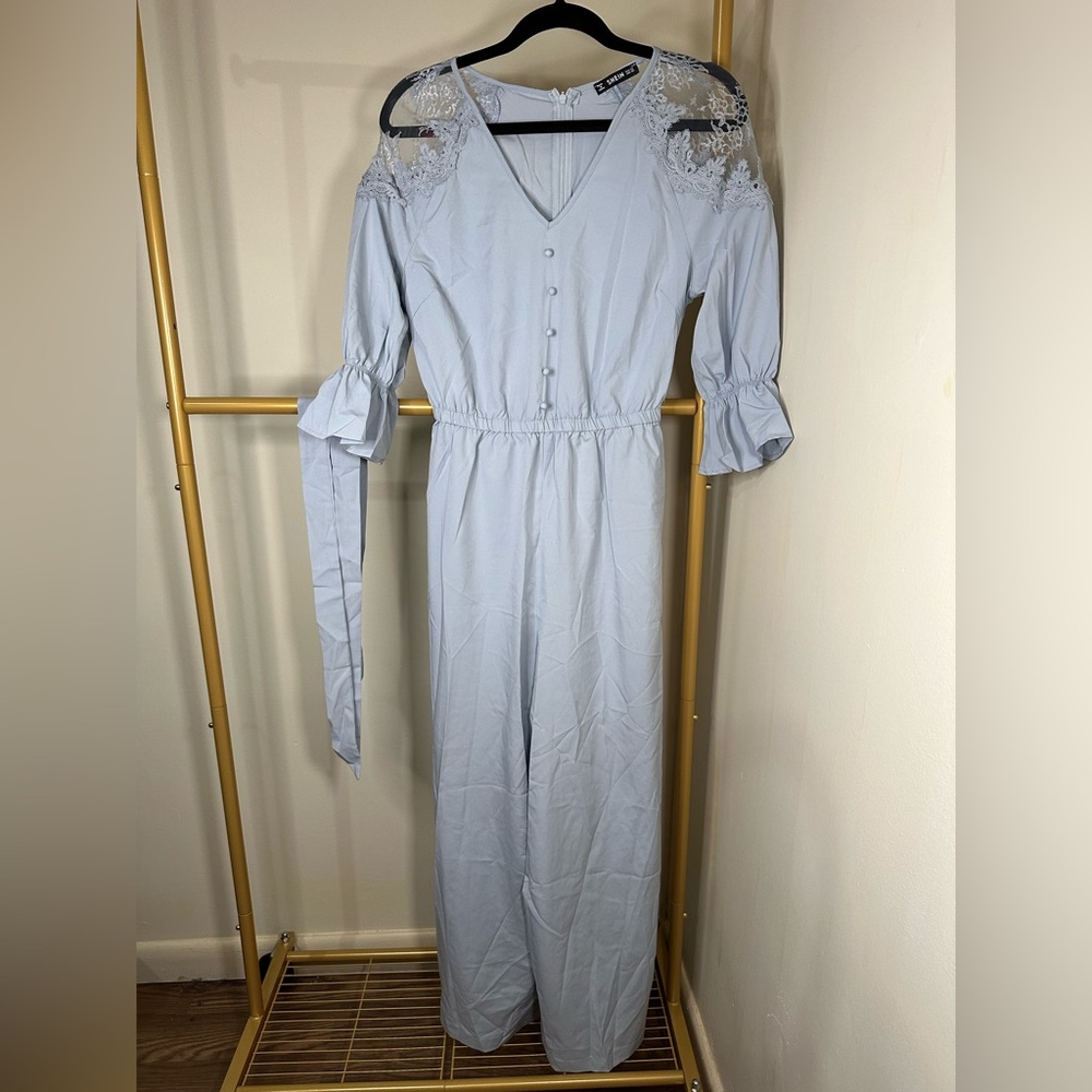 Baby blue jumpsuit